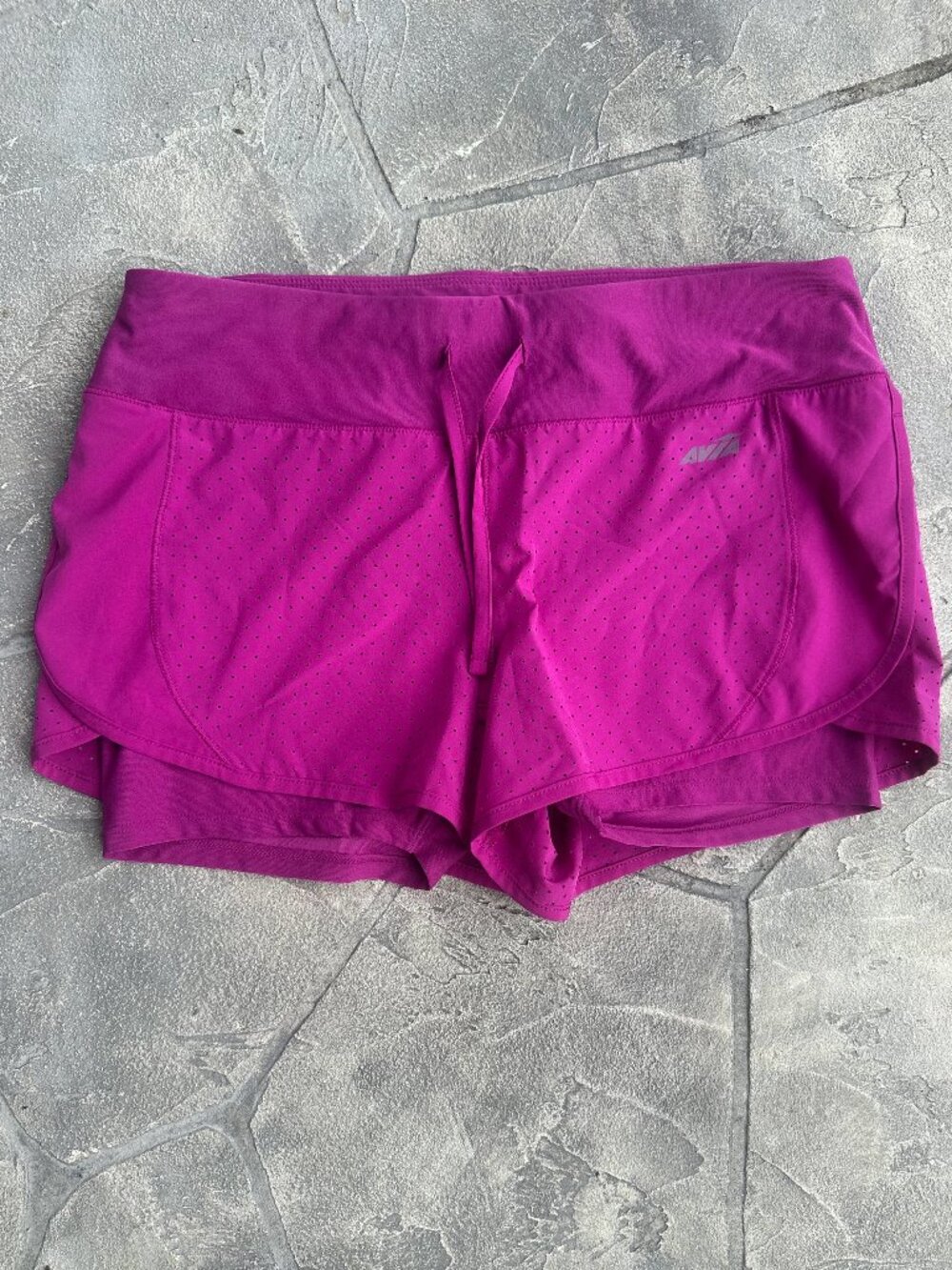 Women's Avia Magenta Athletic Shorts with Spandex - Small